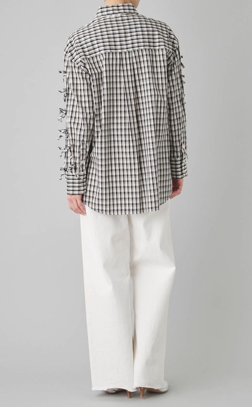 リボンオーバースリーブシャツ