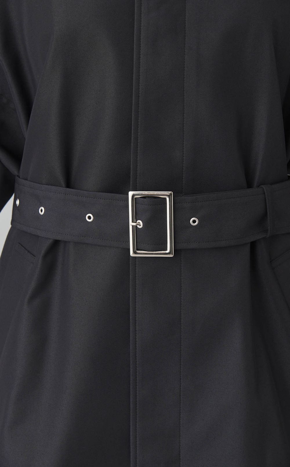 バイカラーステンカラーコート