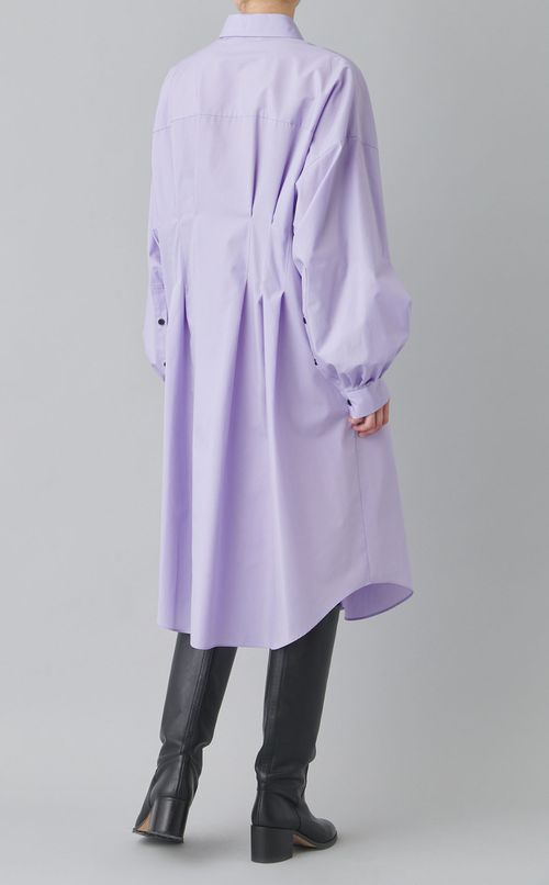 ボリュームスリーブシャツワンピース