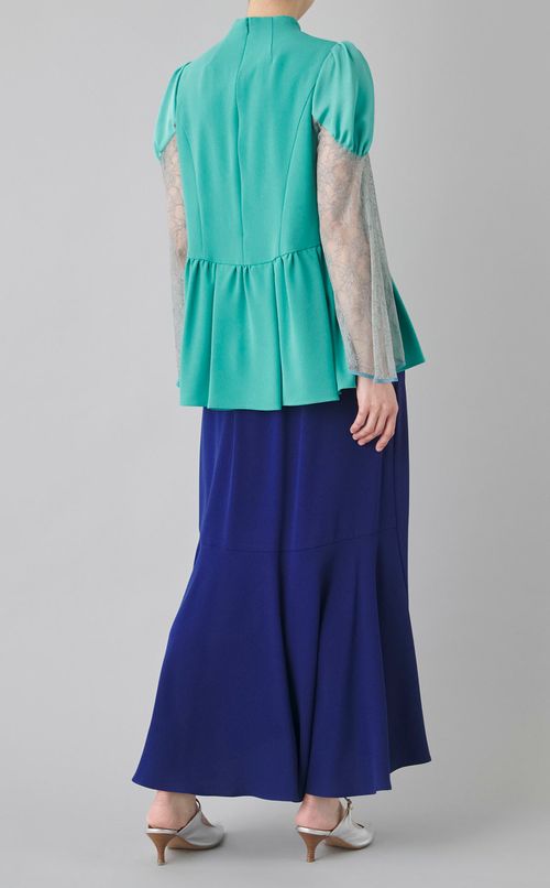 パールスリーブレースブラウス