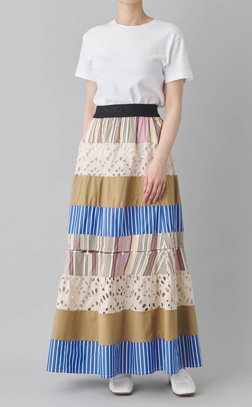 【reADdress】パッチワークティアードスカート