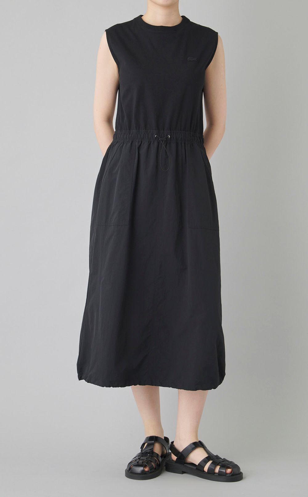 カノコナイロンノースリーブワンピース