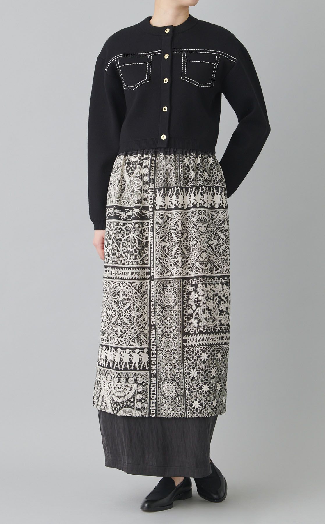 FURFUR｜ステッチワークカーディガン