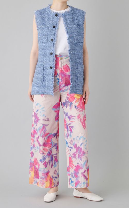 ニットツイードジレ