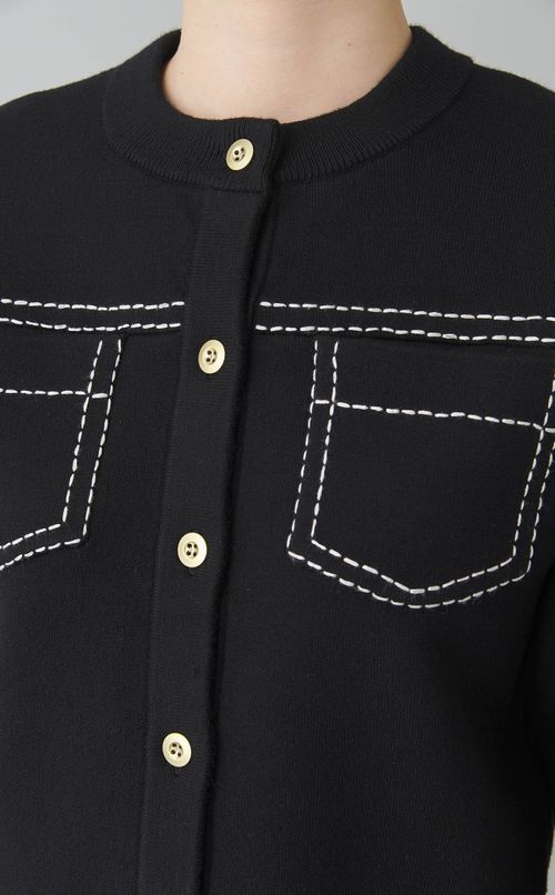 ステッチワークカーディガン