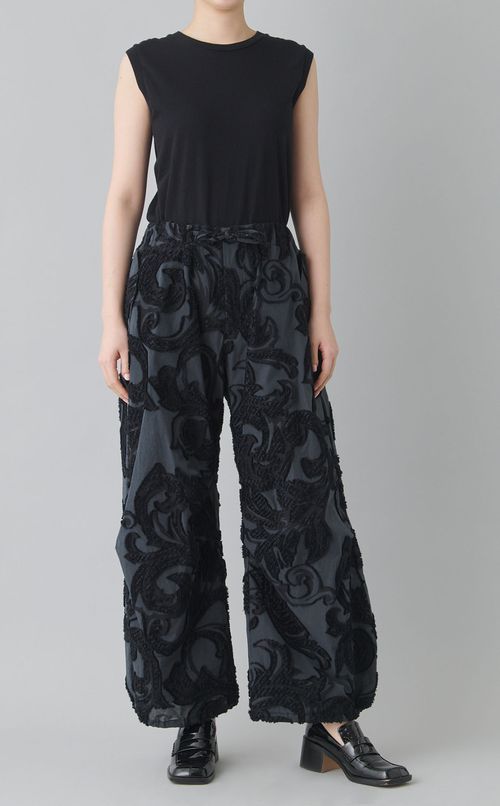 カットジャガードパラシュートパンツ