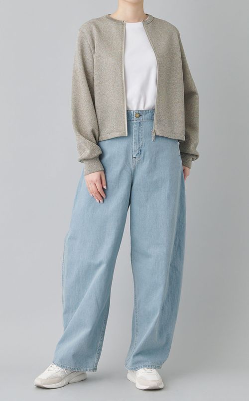 フロントジップミラノリブラメニット