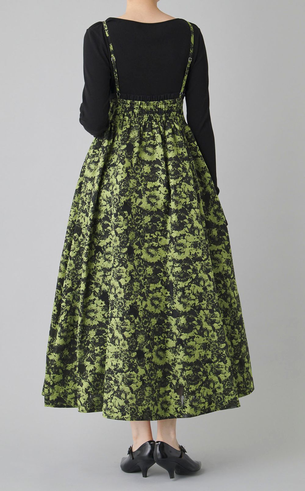 ラメジャガードボリュームワンピース