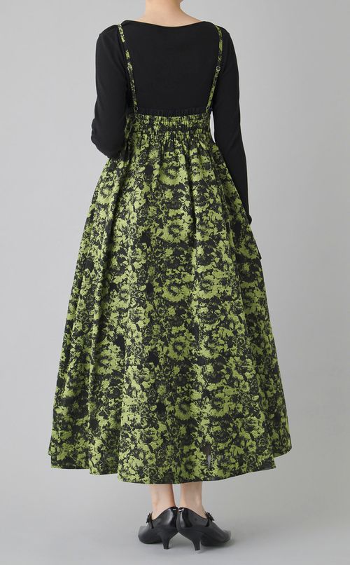 ラメジャガードボリュームワンピース