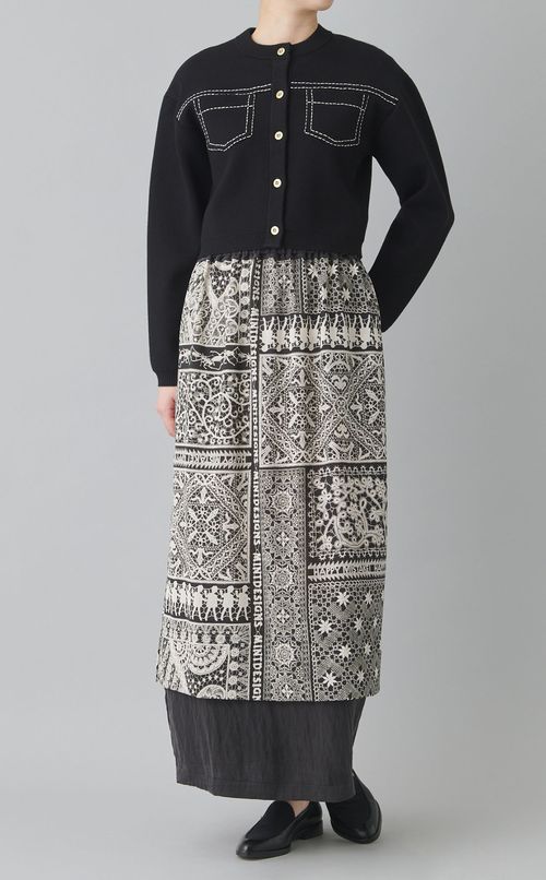 レースコラージュプリントスカート