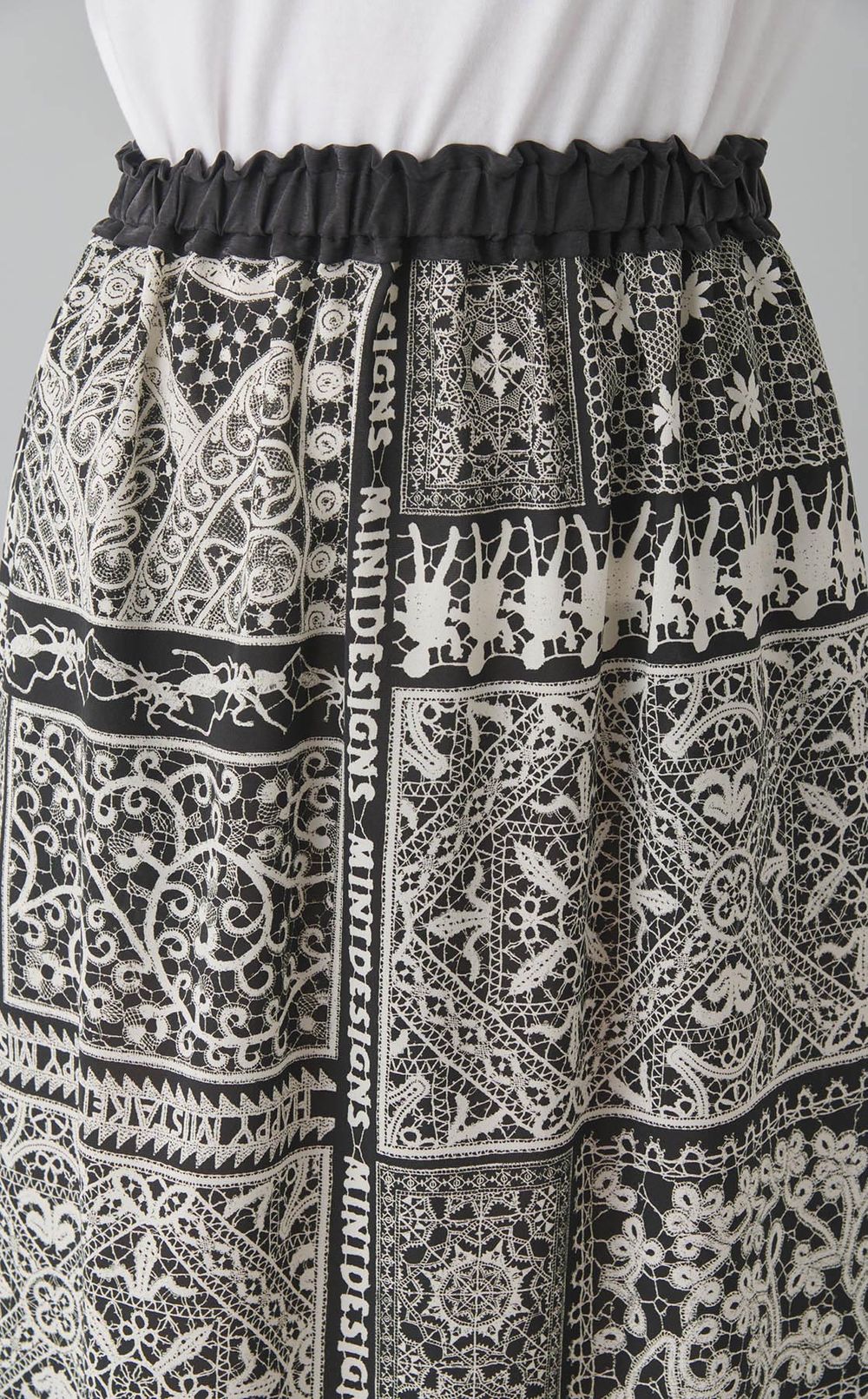 レースコラージュプリントスカート
