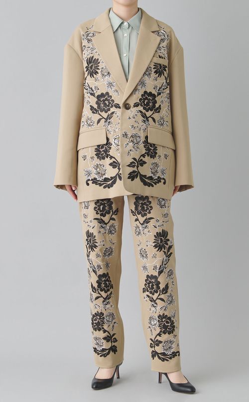 フラワーエンブロイダリーパンツ