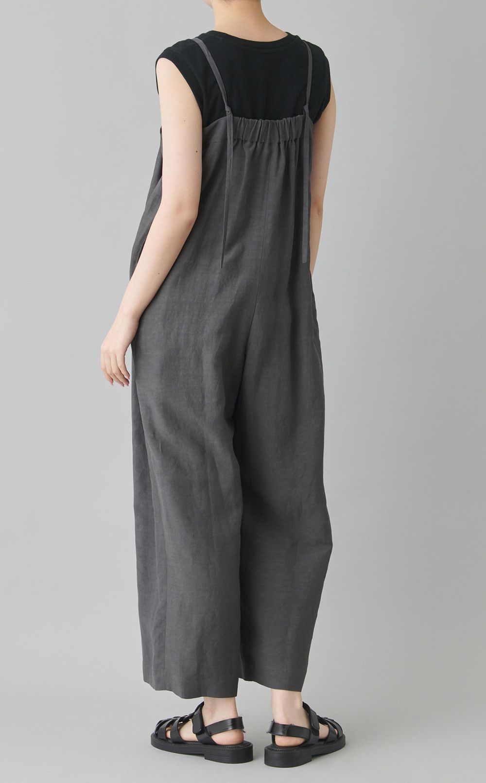 リネン混オールインワン