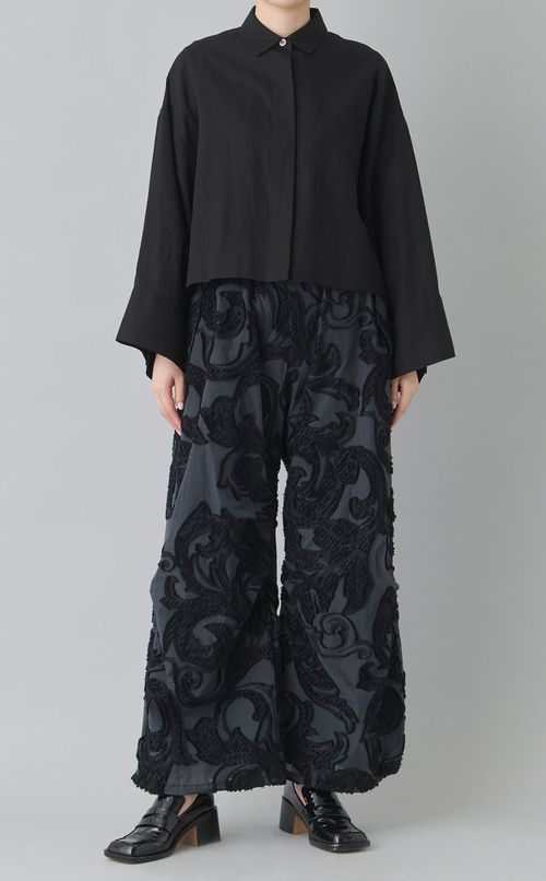 カットジャガードパラシュートパンツ