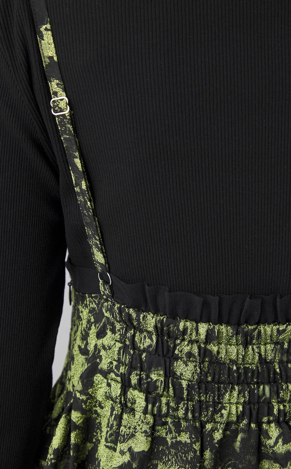 ラメジャガードボリュームワンピース