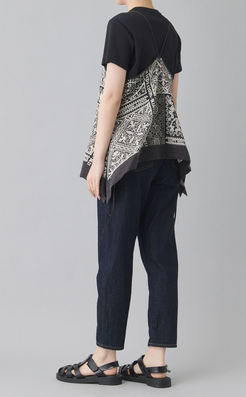 レースコラージュプリントキャミソール