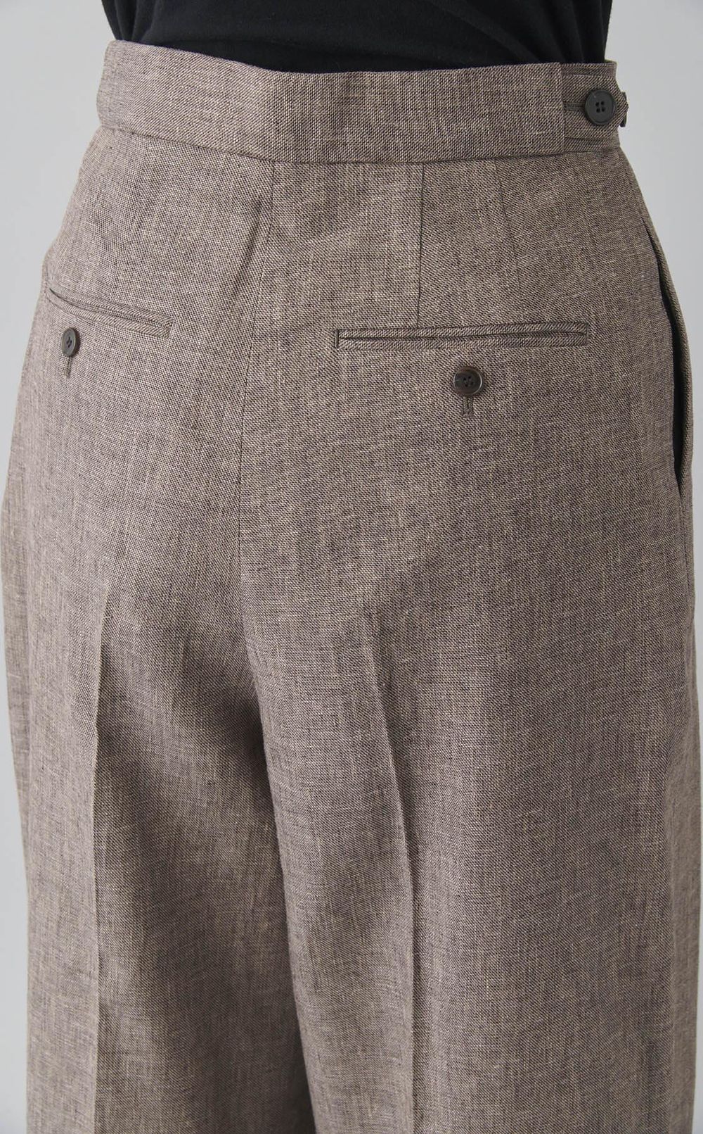 リネンコットン2タックパンツ