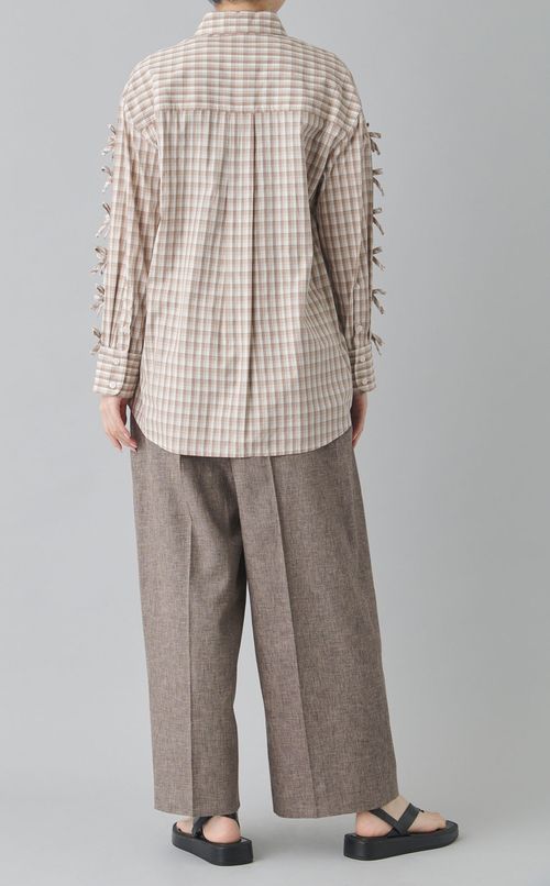 リボンオーバースリーブシャツ