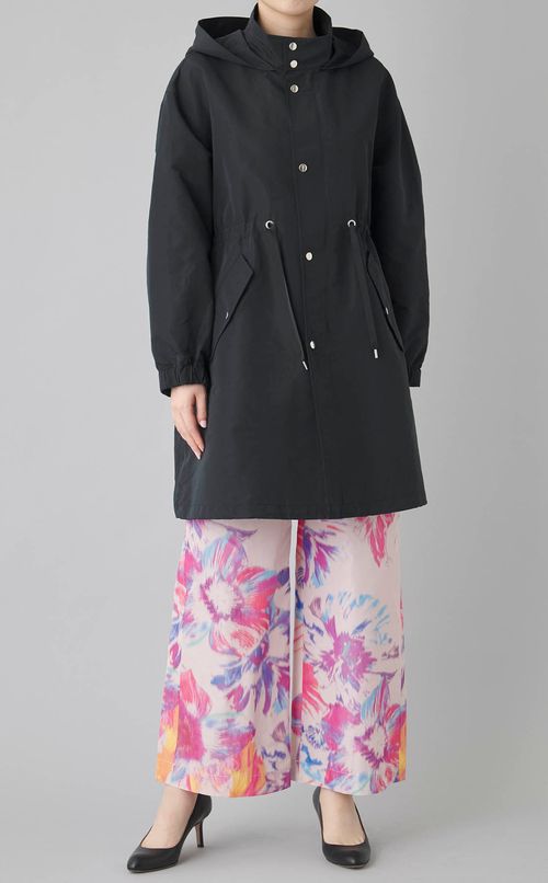 フラワープリントワイドストレートパンツ