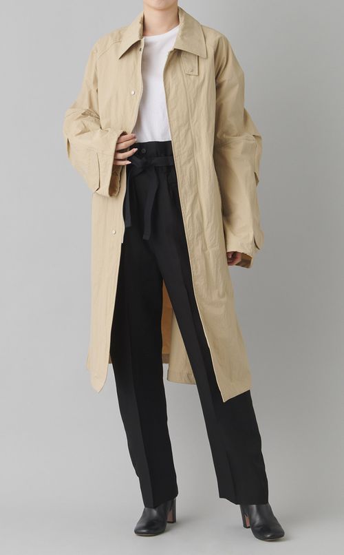 フロントジップラグランコート