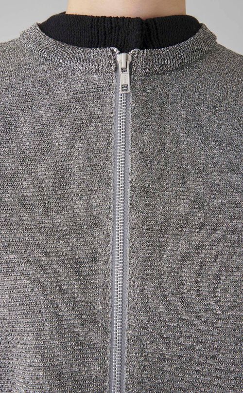 フロントジップミラノリブラメニット