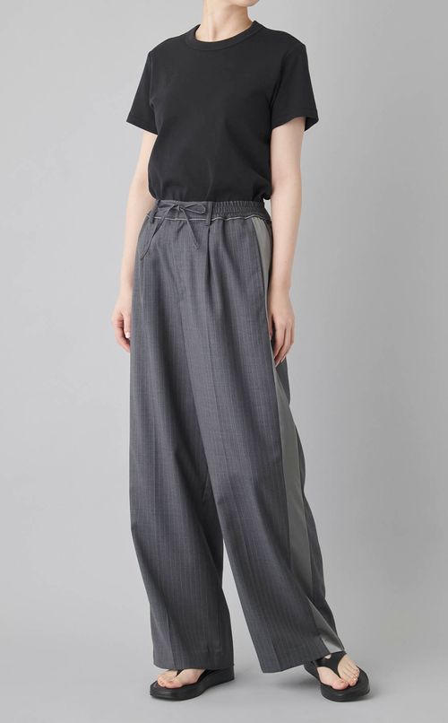 サイドラインストレートパンツ