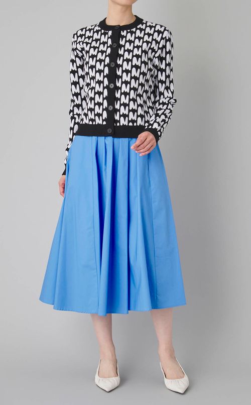 ロゴジャガードクルーネックカーディガン