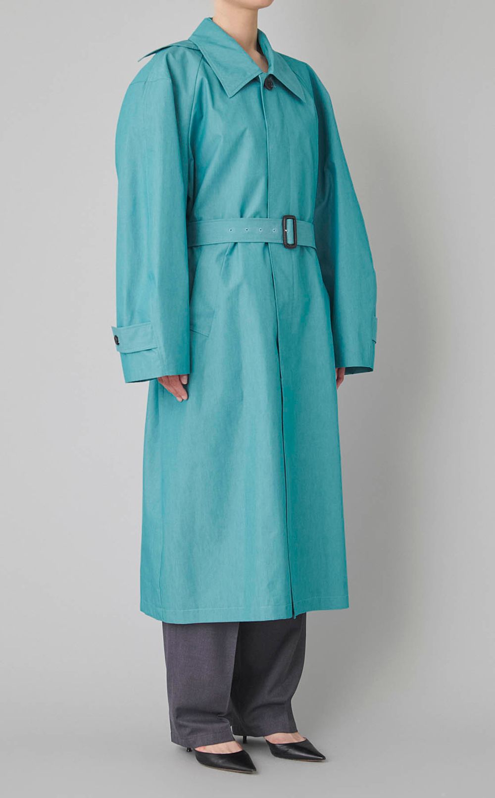 バルキーラインステンカラーコート