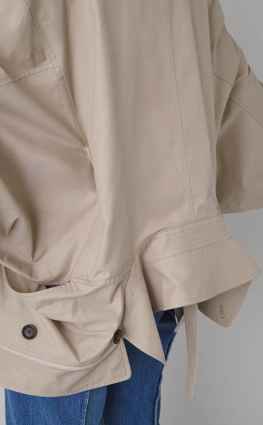 ダブルエンド2wayトレンチコー卜