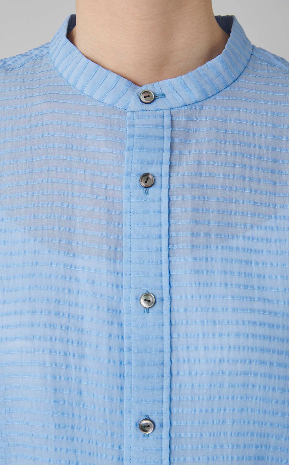 タックジャガードコクーン袖ブラウス