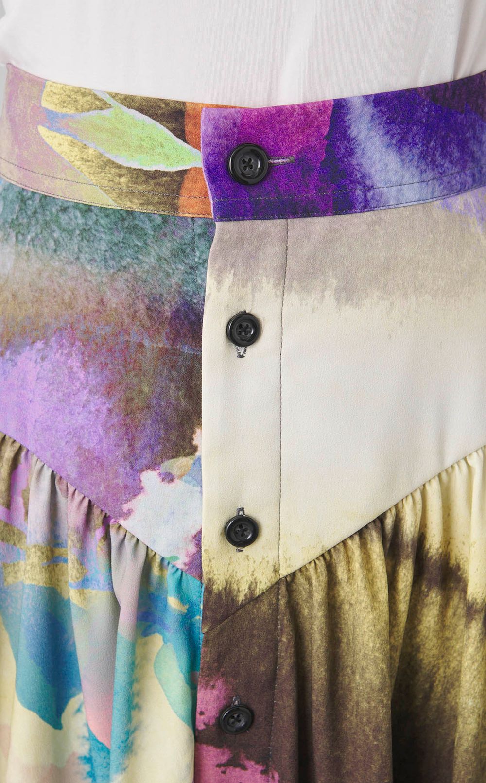 ランドスケーププリントギャザースカート