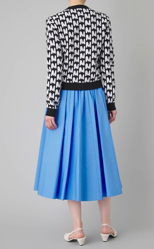 ロゴジャガードクルーネックカーディガン