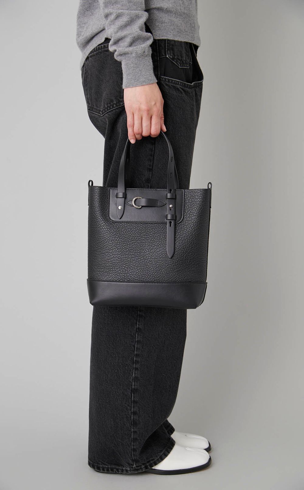 ストラップ付レザーミニトートバッグ