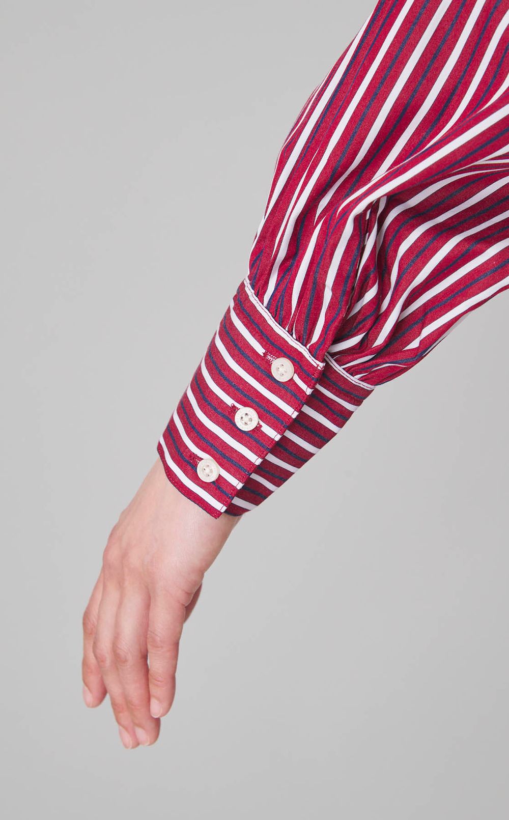 ストライプフレアシャツワンピース