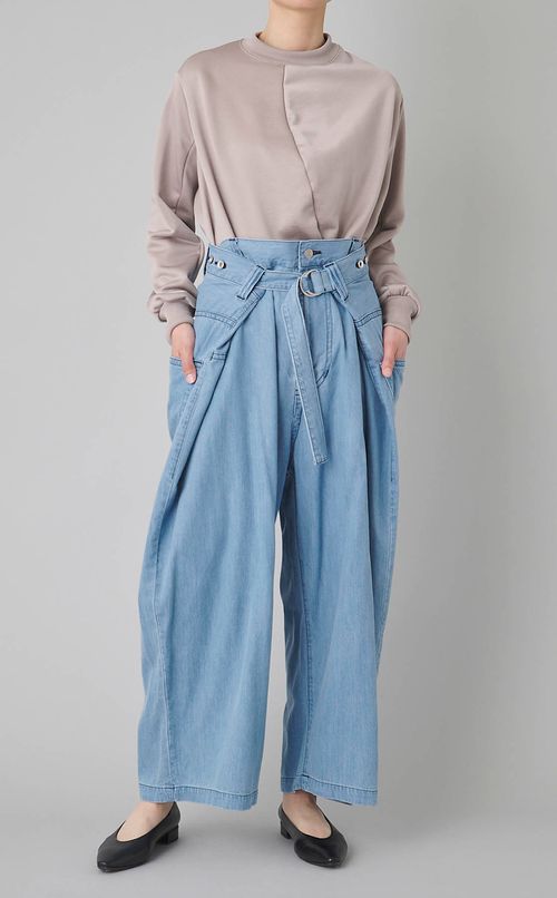 ラップライトデニムパンツ