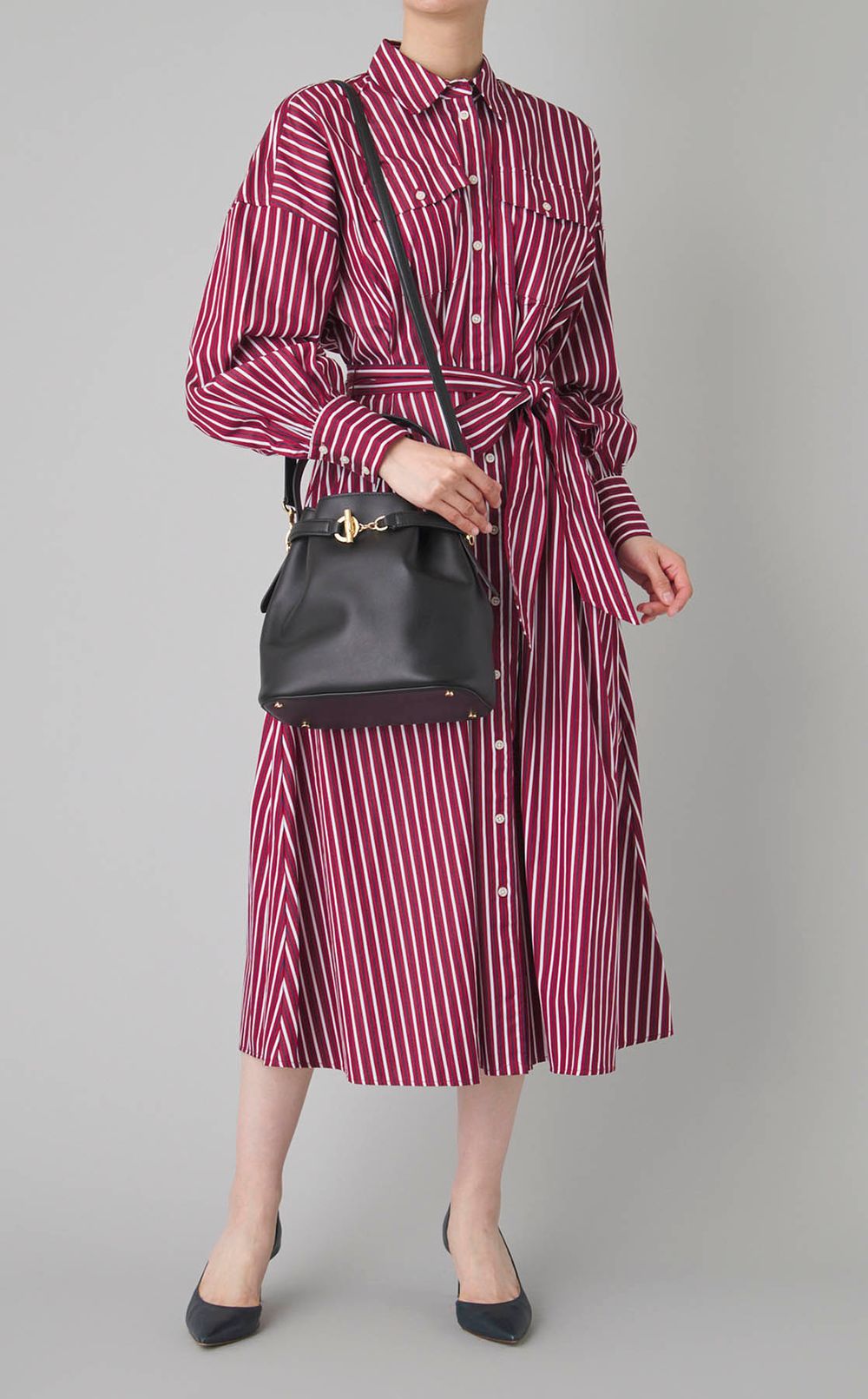 スムースレザーワンショルダーバッグ