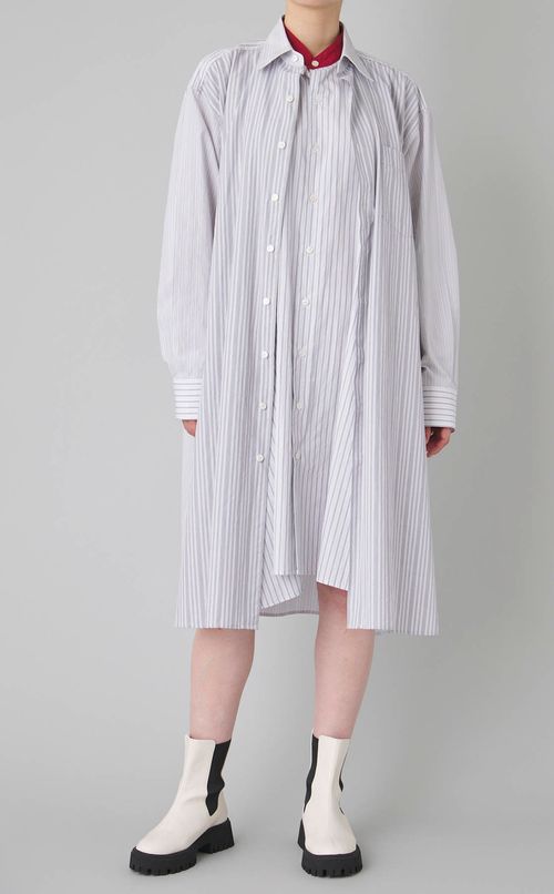 ダブルフロント2wayシャツワンピース