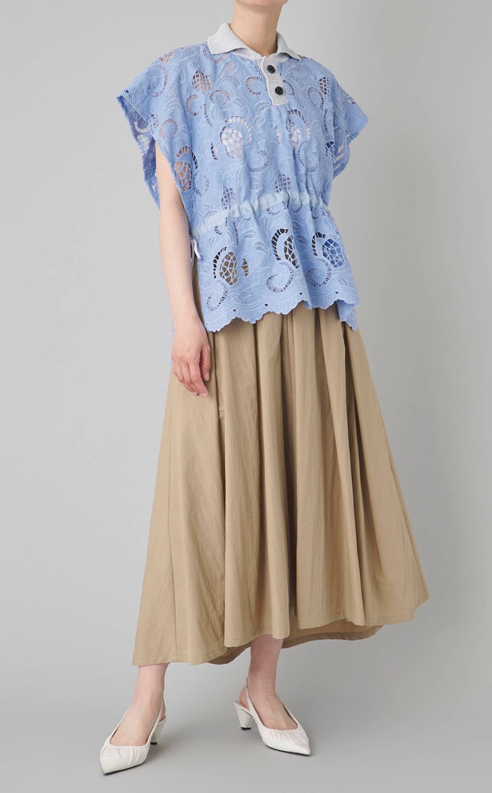 コットンナイロンボリュームスカート