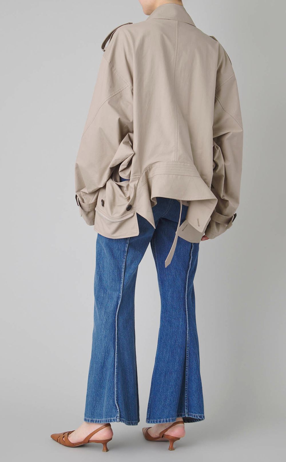 ダブルエンド2wayトレンチコー卜