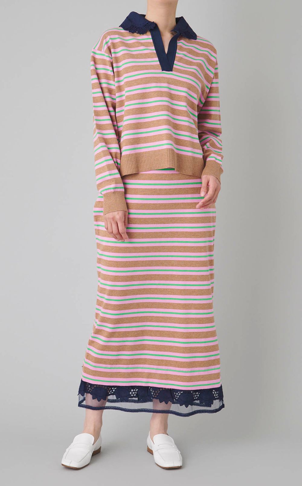 スキッパーポロニットセットアップ