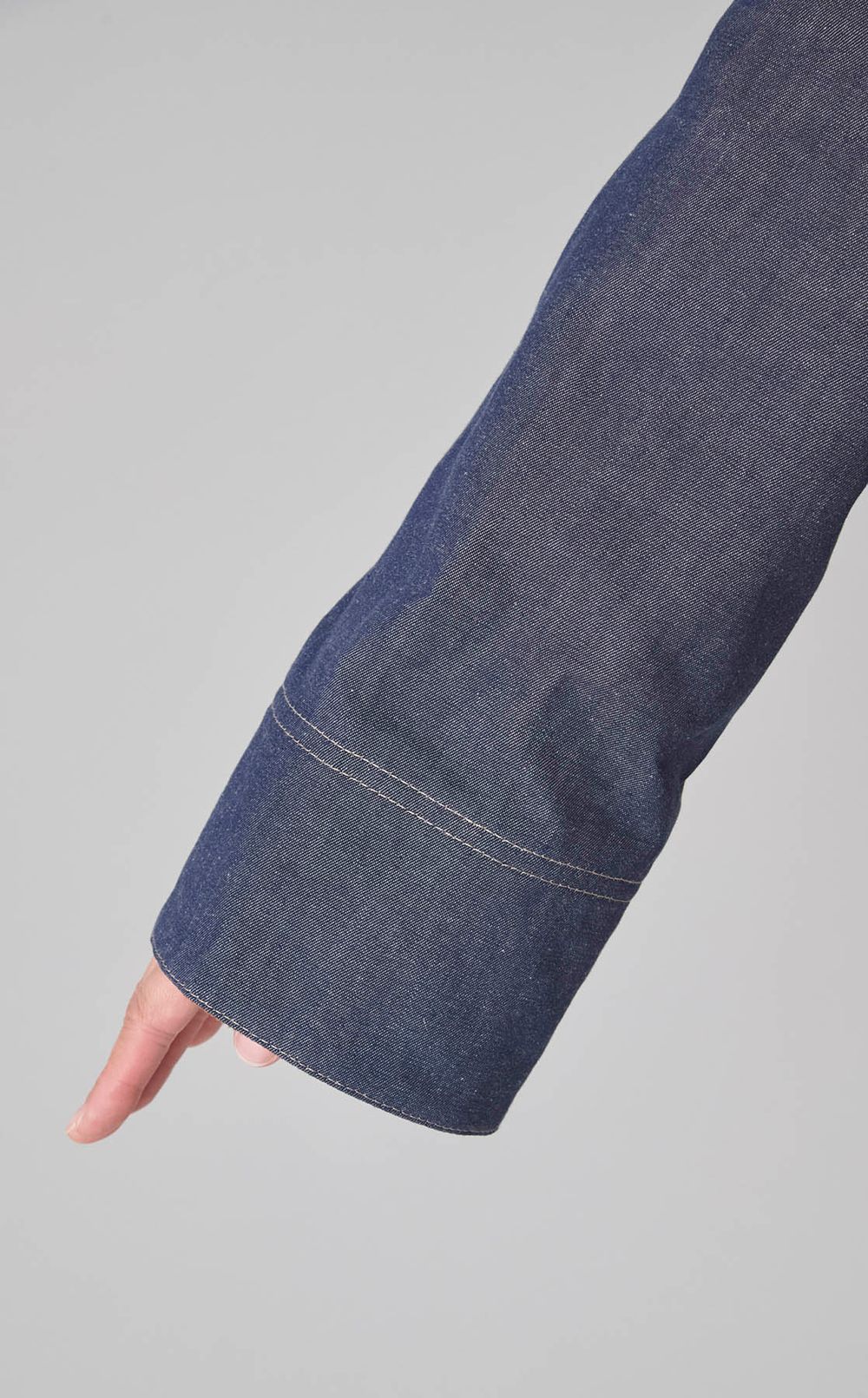 フロントジップデニムショートブルゾン