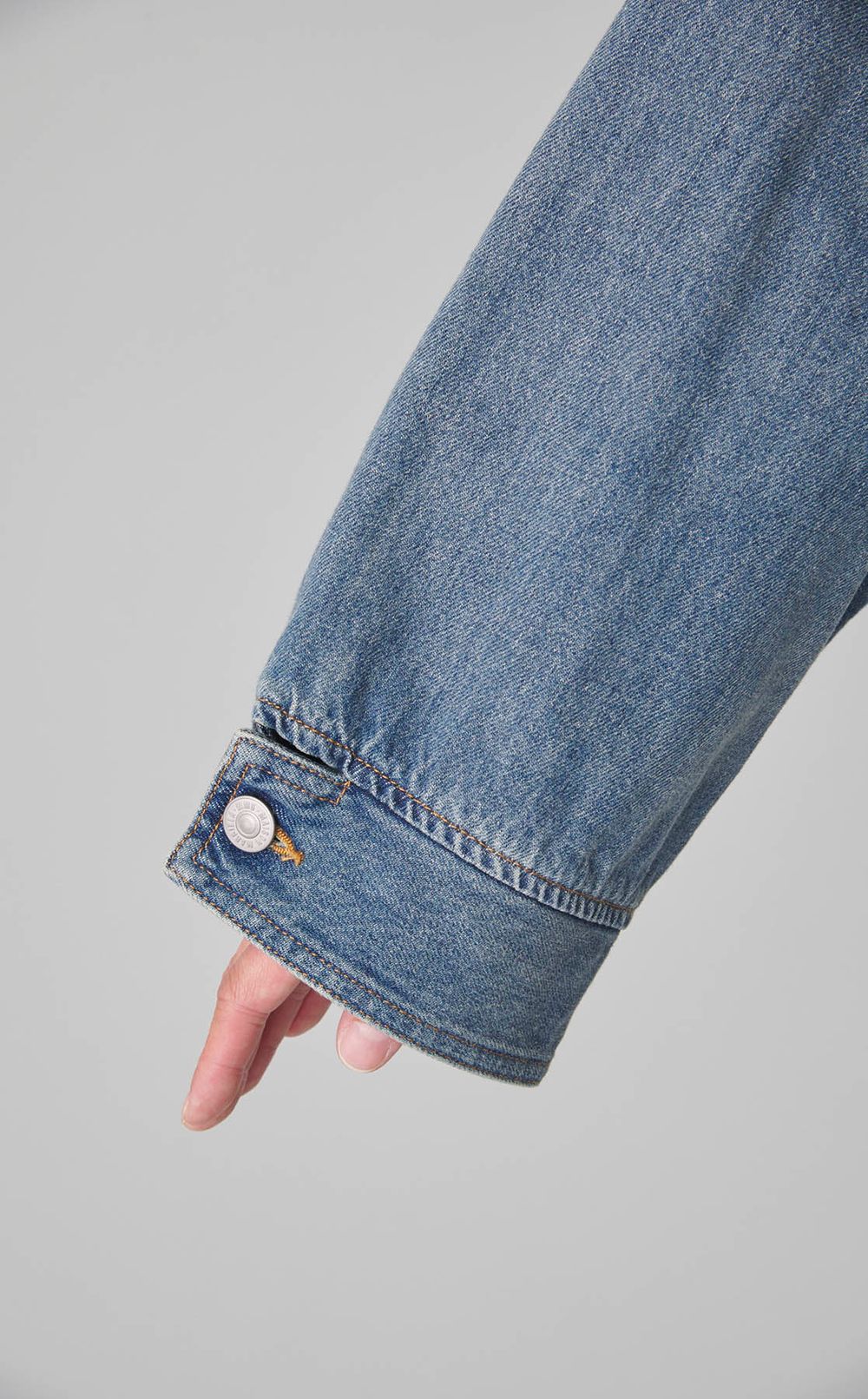 オーバーサイズウォッシュドデニムブルゾン