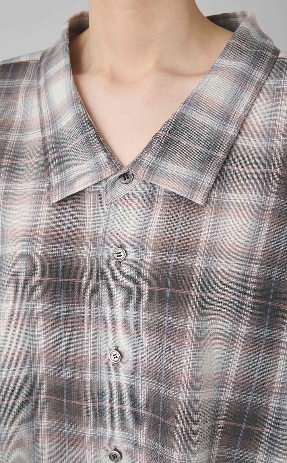 オープンネック2way スカートシャツ