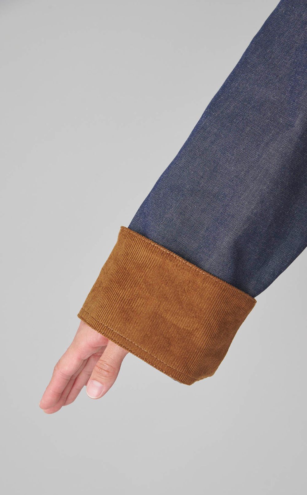 フロントジップデニムショートブルゾン