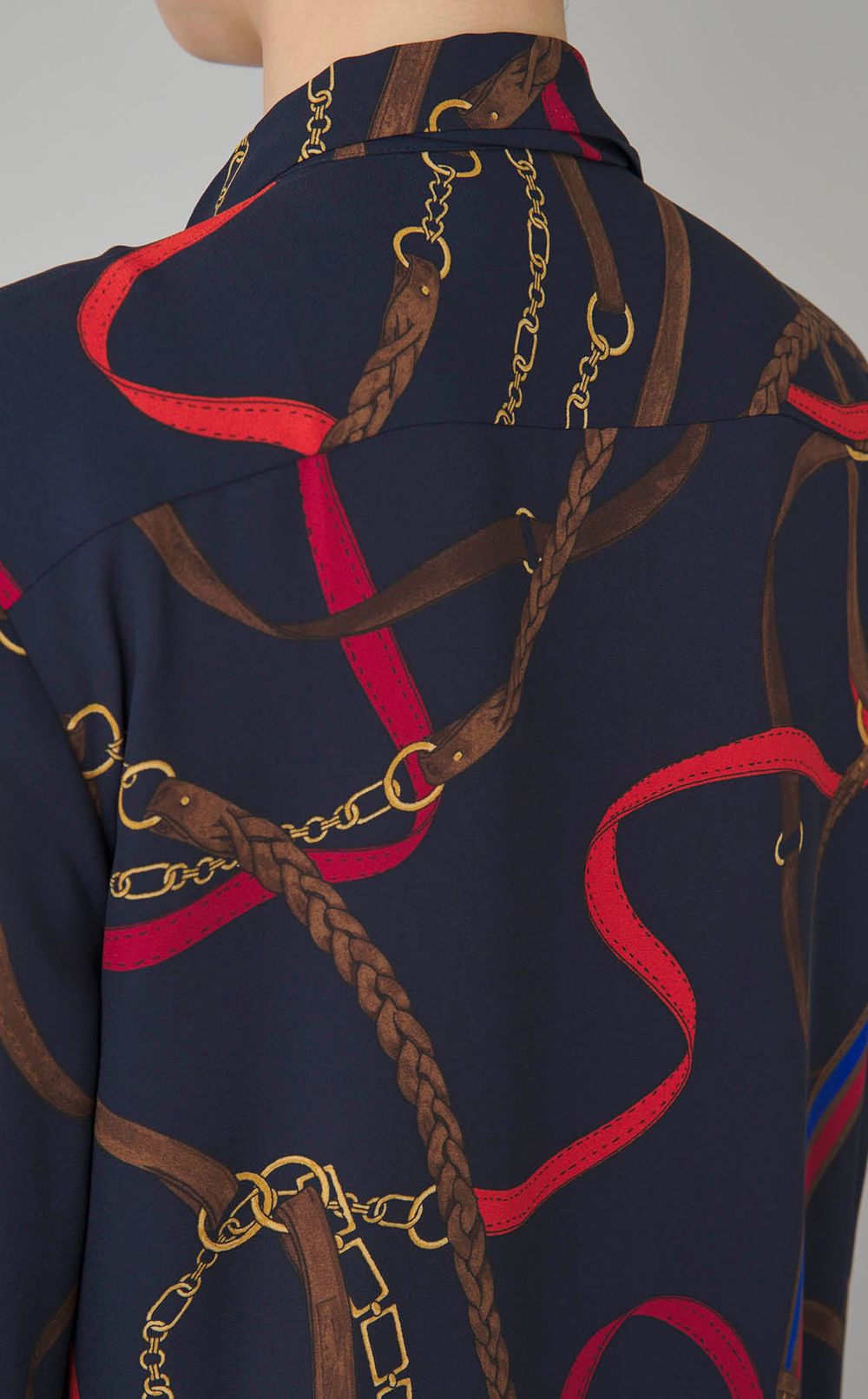 ボウタイスカーフプリントワンピース