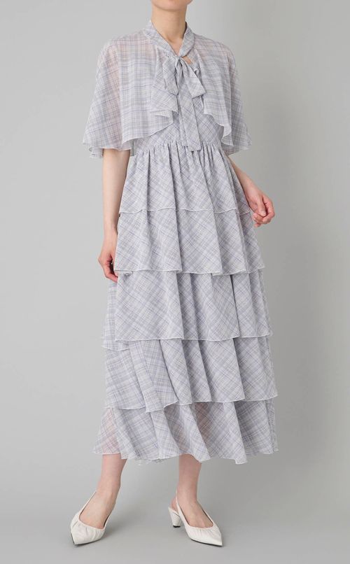 ケープセットティアードドレス