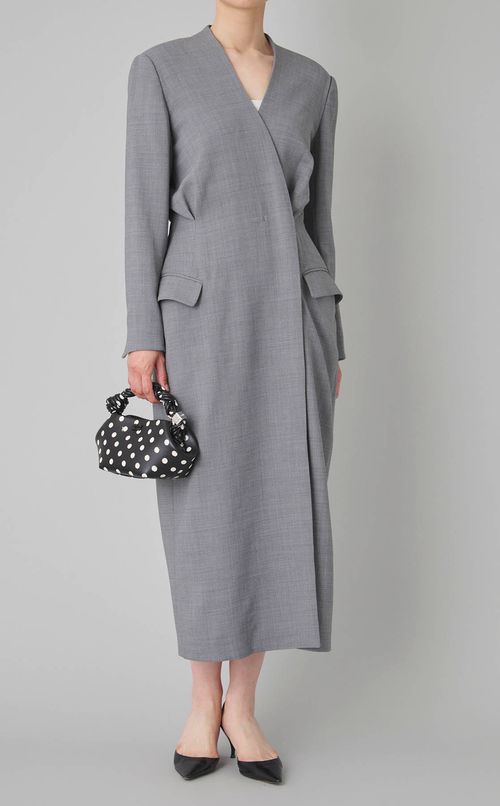 ドットプリントレザーショルダーバッグ