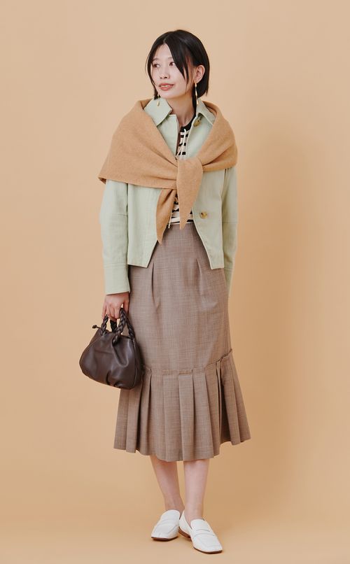 トライアングルカシミヤニットストール