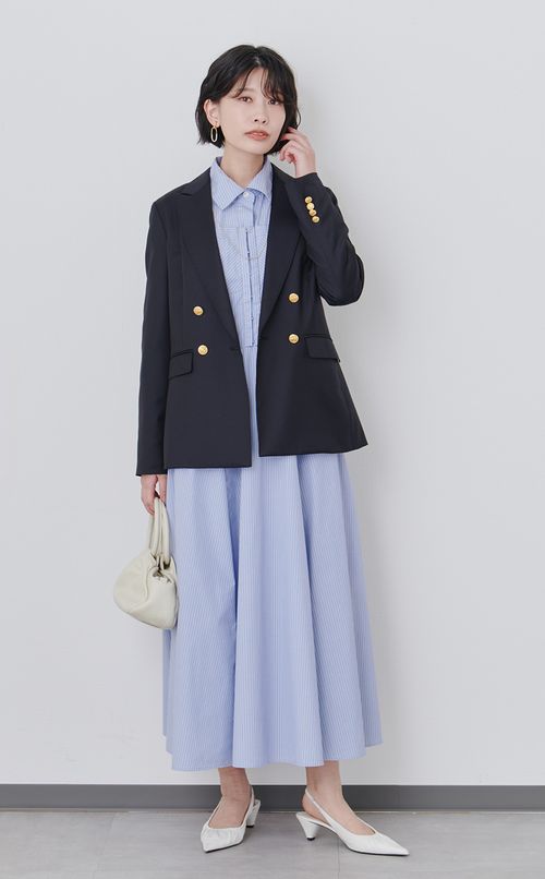 ビスチェコンビシャツワンピース