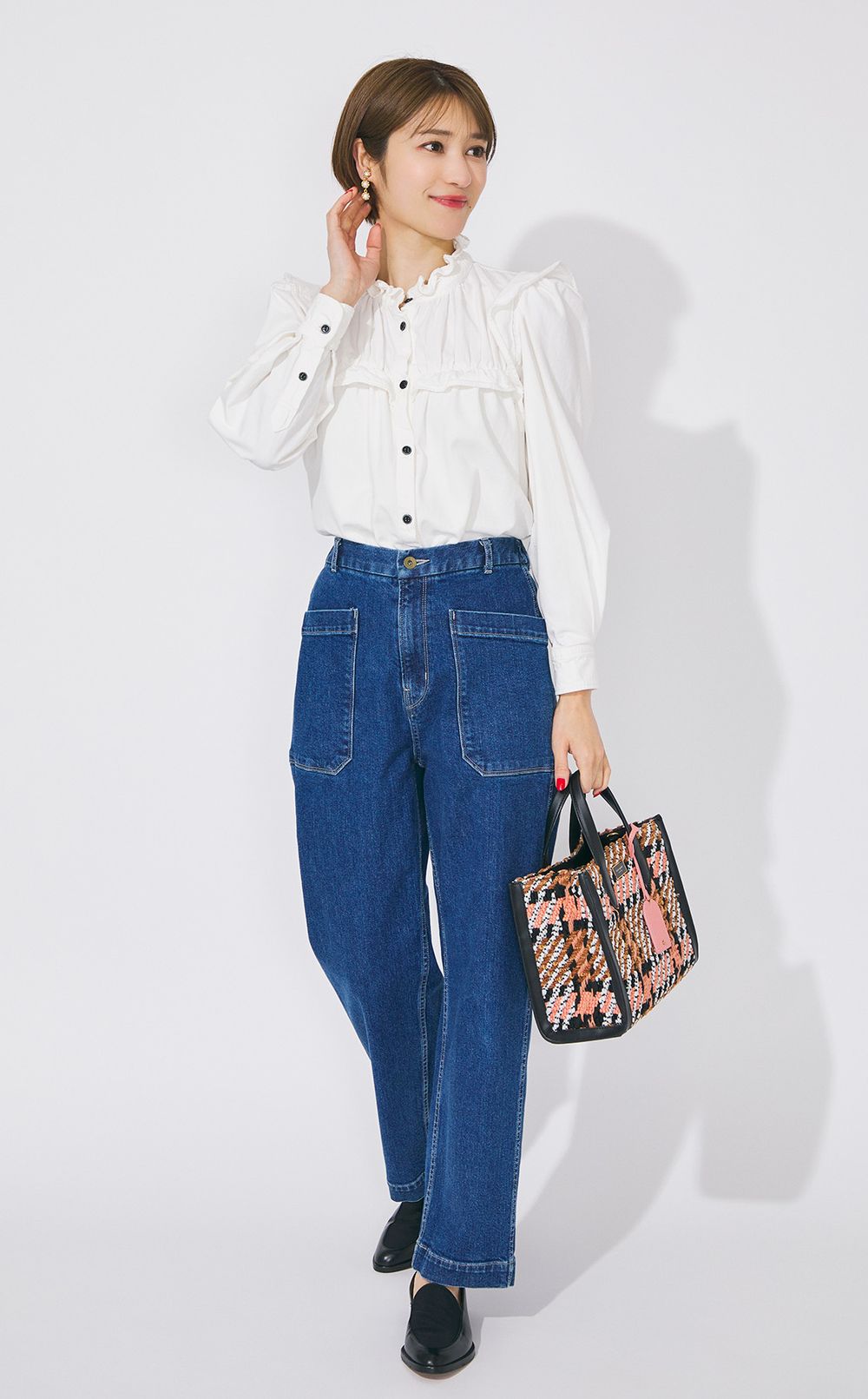 マンハッタンプレイドチェックトートバッグ